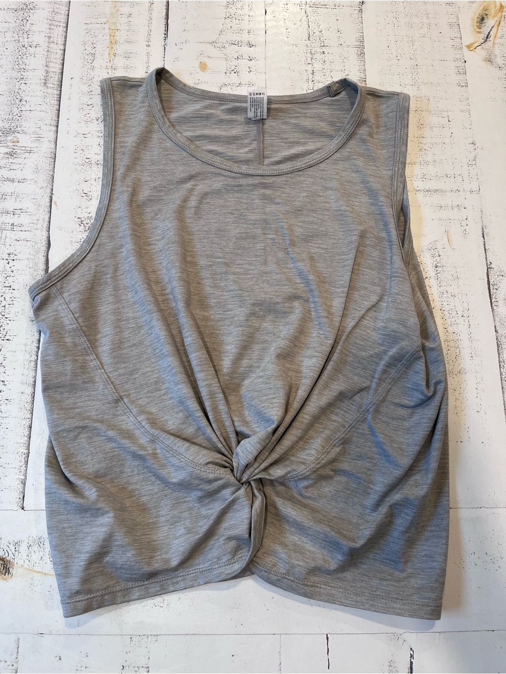 90 Degree By Reflex Gray Twist-Front Athletic Tank